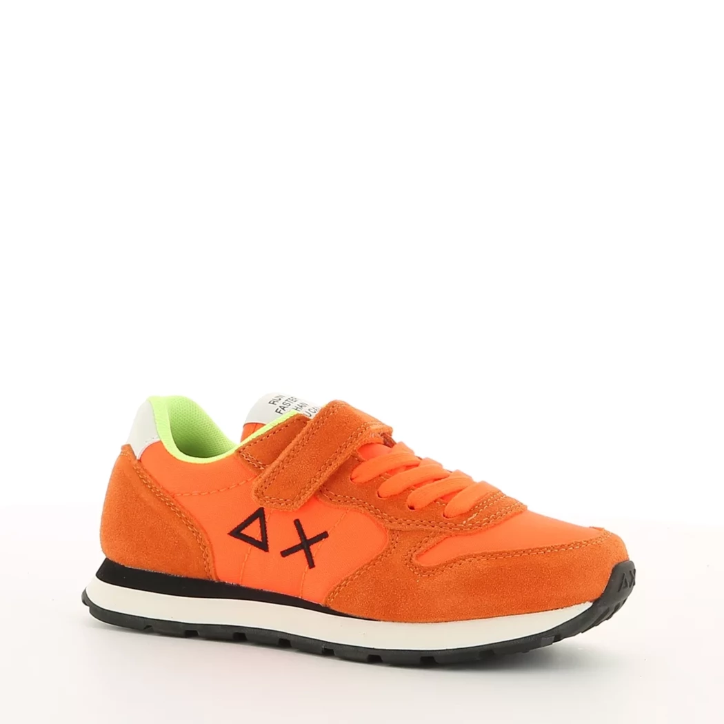 Image (1) de la chaussures Sun68 - Baskets Orange en Cuir nubuck