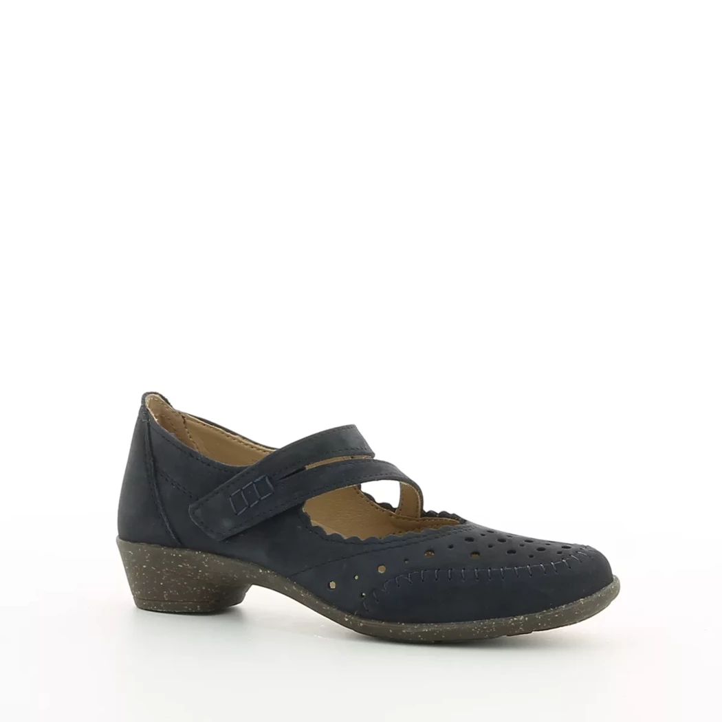 Image (1) de la chaussures Aco Shoes - Ballerines Bleu en Cuir nubuck