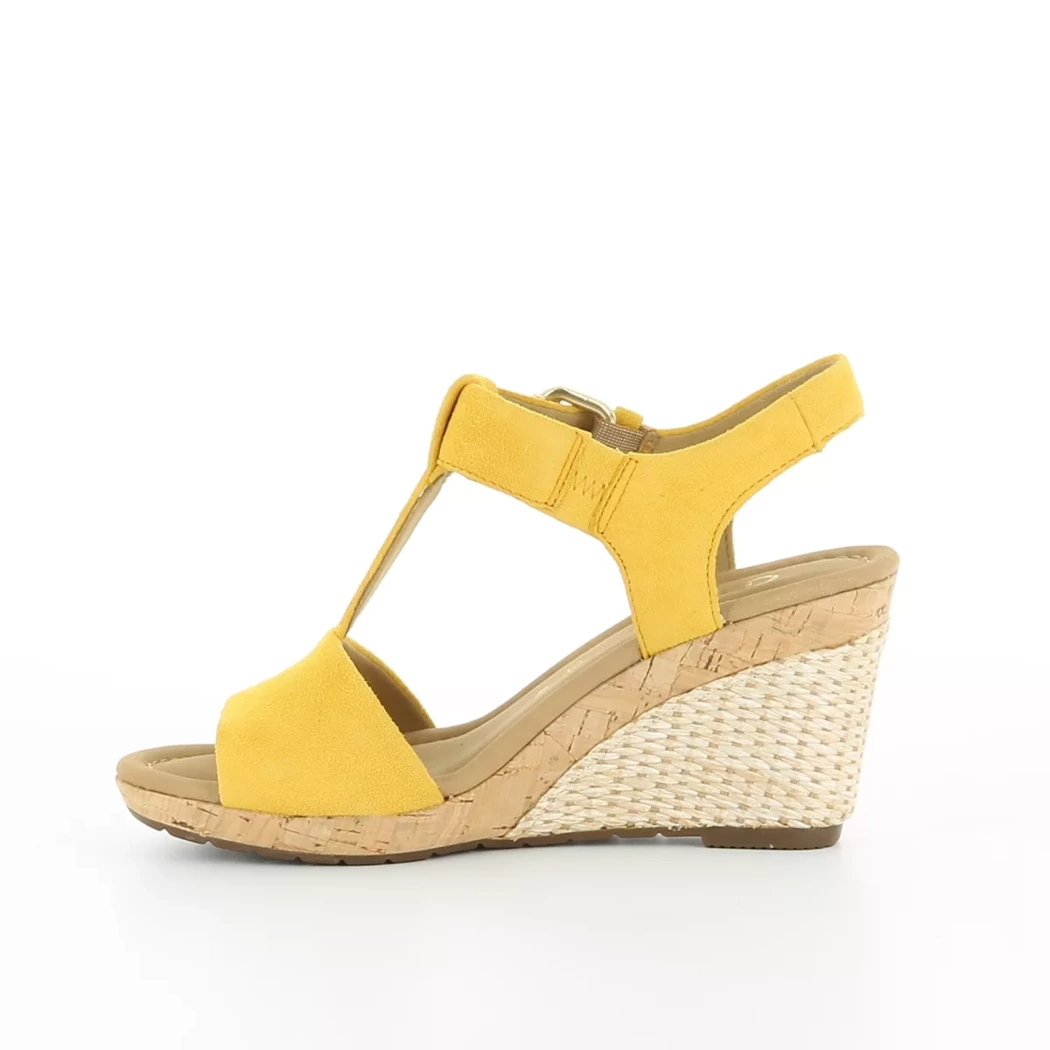 Image (4) de la chaussures Gabor - Sandales et Nu-Pieds Jaune en Cuir nubuck