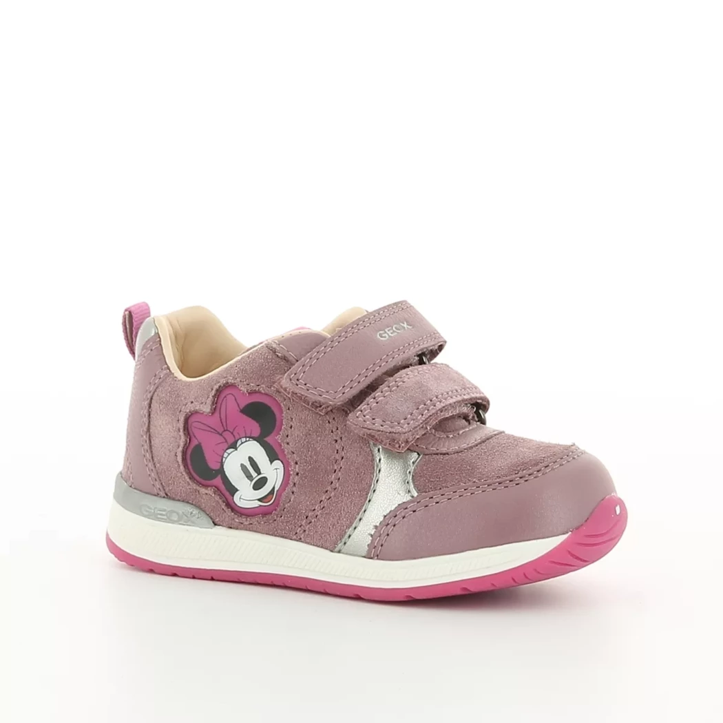 Image (1) de la chaussures Geox - Baskets Rose en Cuir nubuck