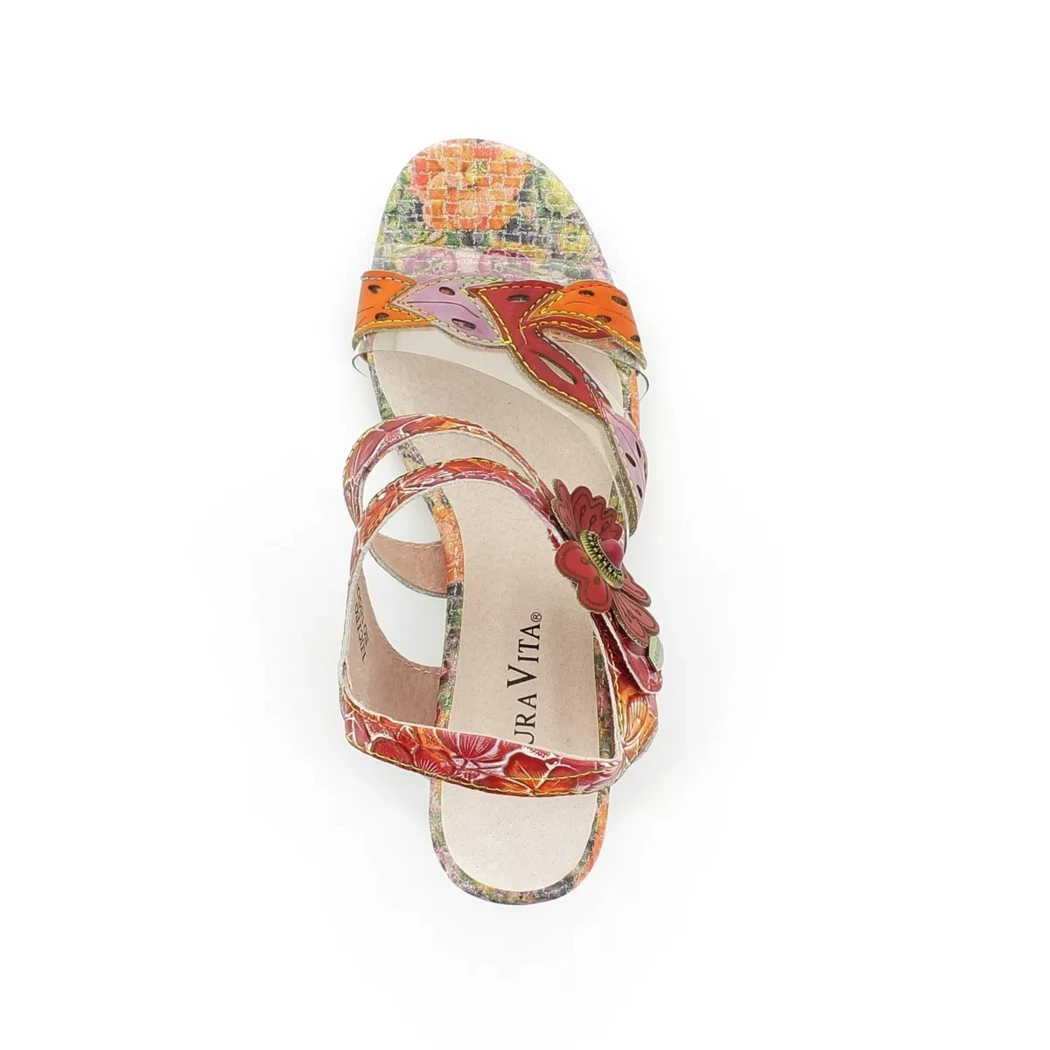 Image (6) de la chaussures Laura Vita - Sandales et Nu-Pieds Multicolore en Cuir