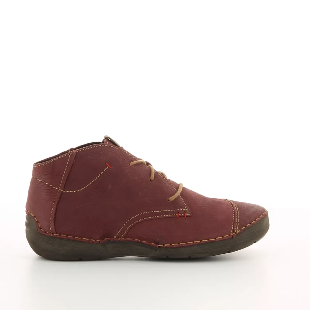 Image (2) de la chaussures Josef Seibel - Bottines Bordeaux en Cuir nubuck