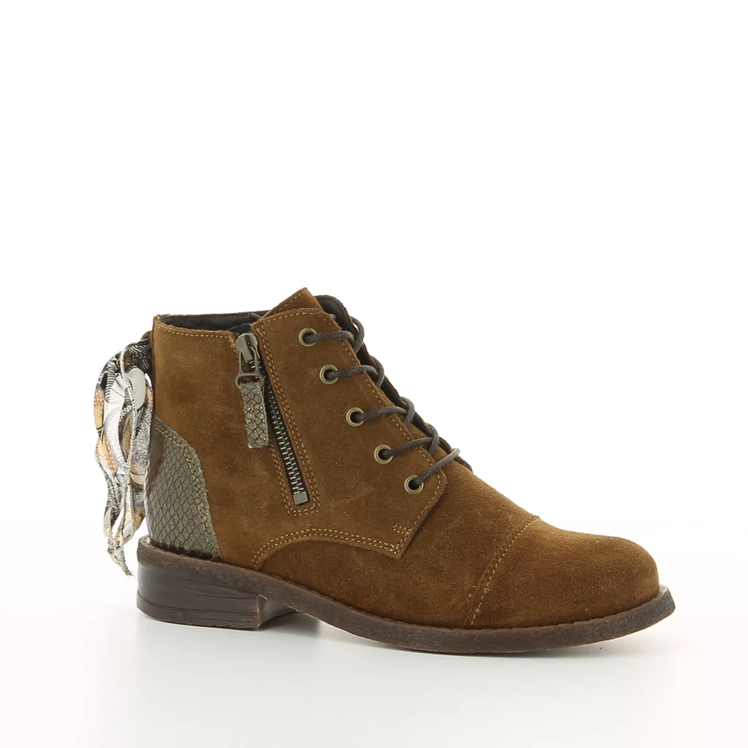 Image (1) de la chaussures Goodstep - Bottines Cuir naturel / Cognac en Cuir nubuck