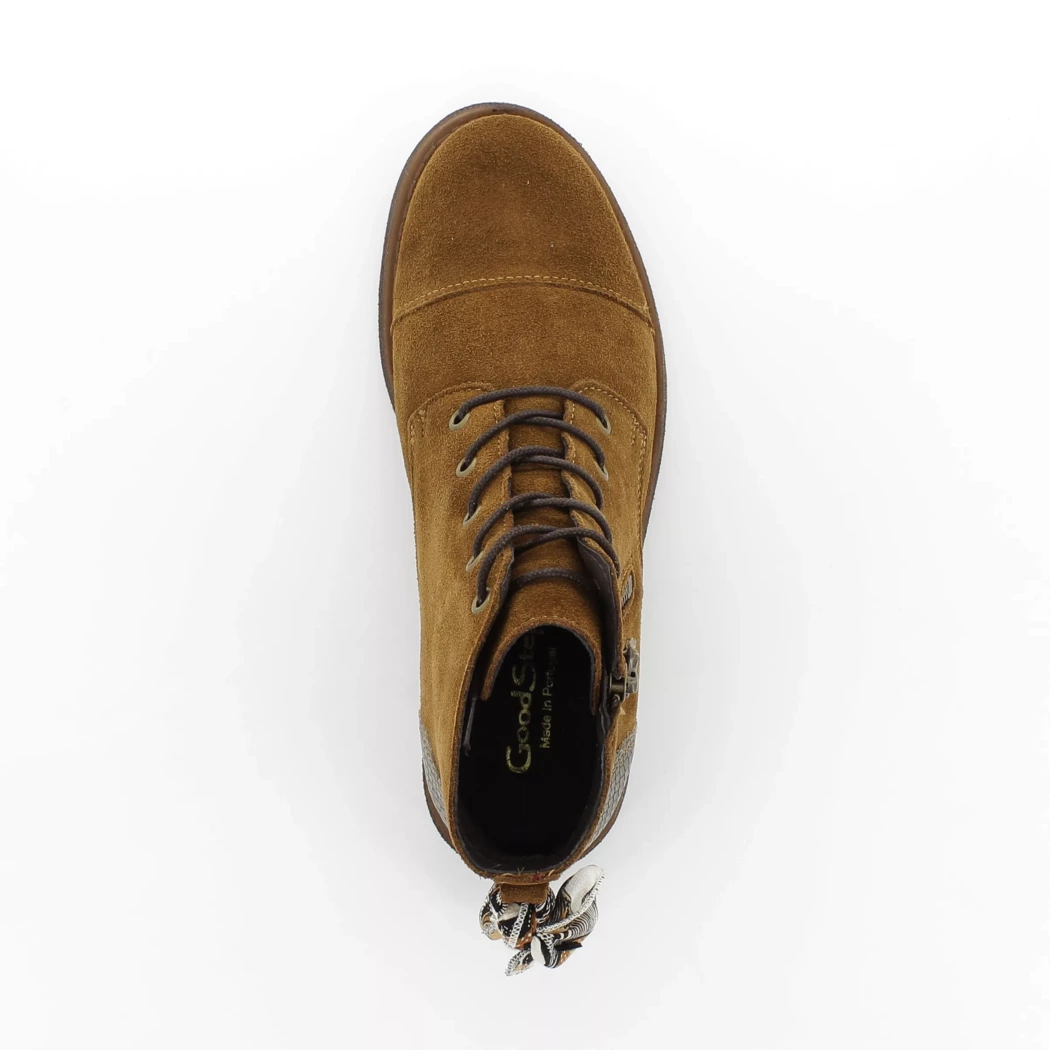 Image (6) de la chaussures Goodstep - Bottines Cuir naturel / Cognac en Cuir nubuck