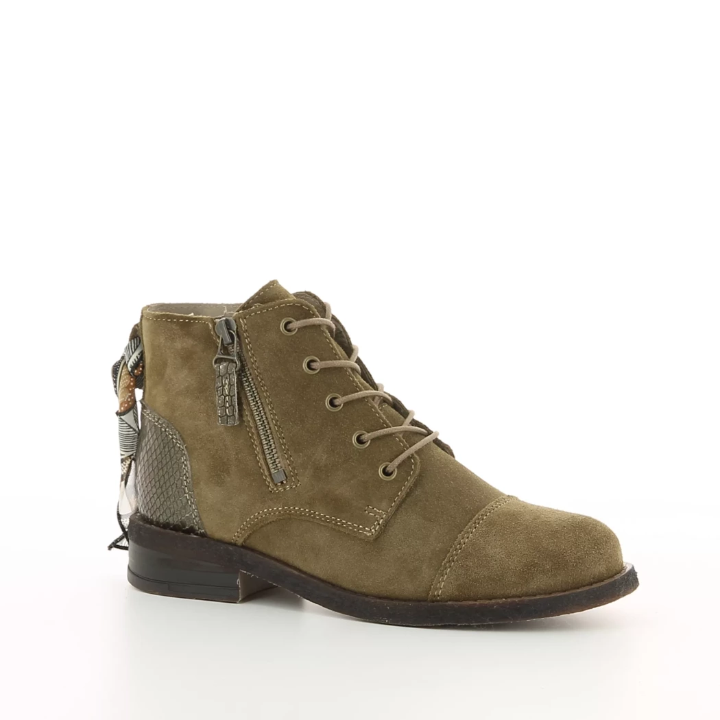 Image (1) de la chaussures Goodstep - Bottines Taupe en Cuir nubuck