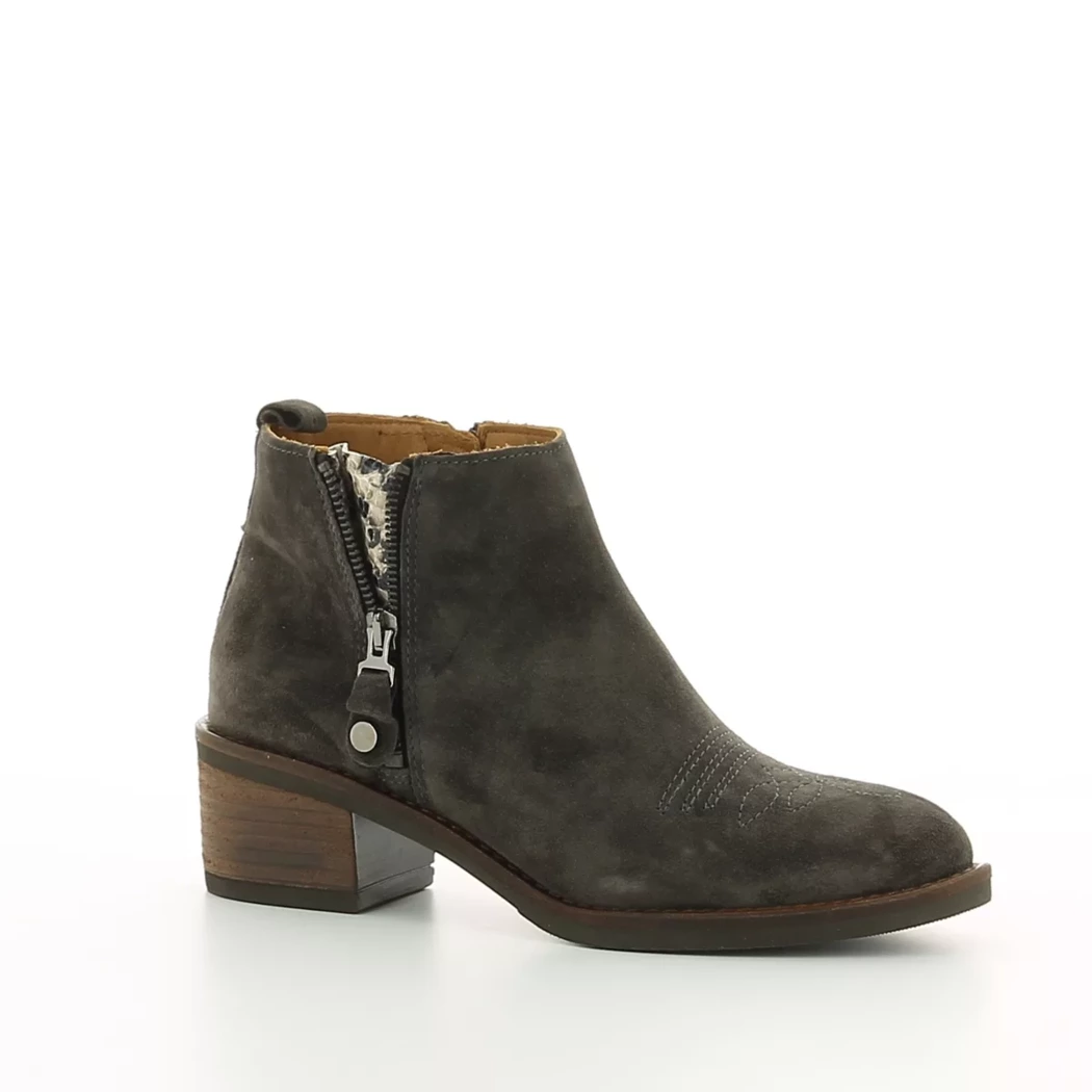 Image (1) de la chaussures Alpe - Boots Gris en Cuir nubuck