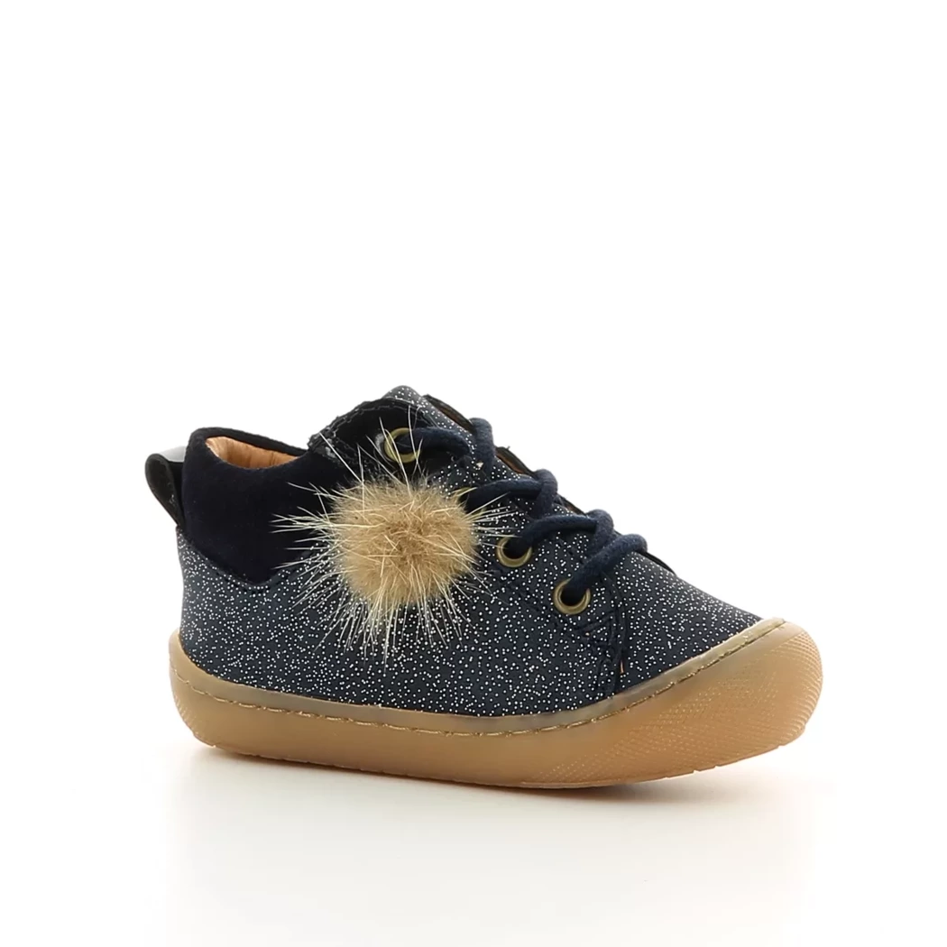 Image (1) de la chaussures Bellamy - Bottines Bleu en Cuir nubuck