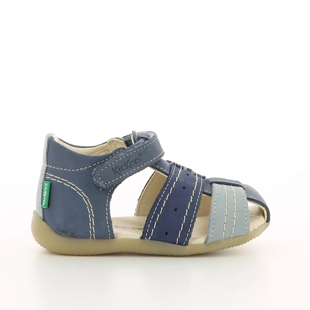 Image (2) de la chaussures Kickers - Sandales et Nu-Pieds Bleu en Cuir nubuck