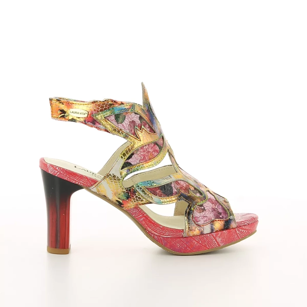 Image (2) de la chaussures Laura Vita - Sandales et Nu-Pieds Multicolore en Cuir