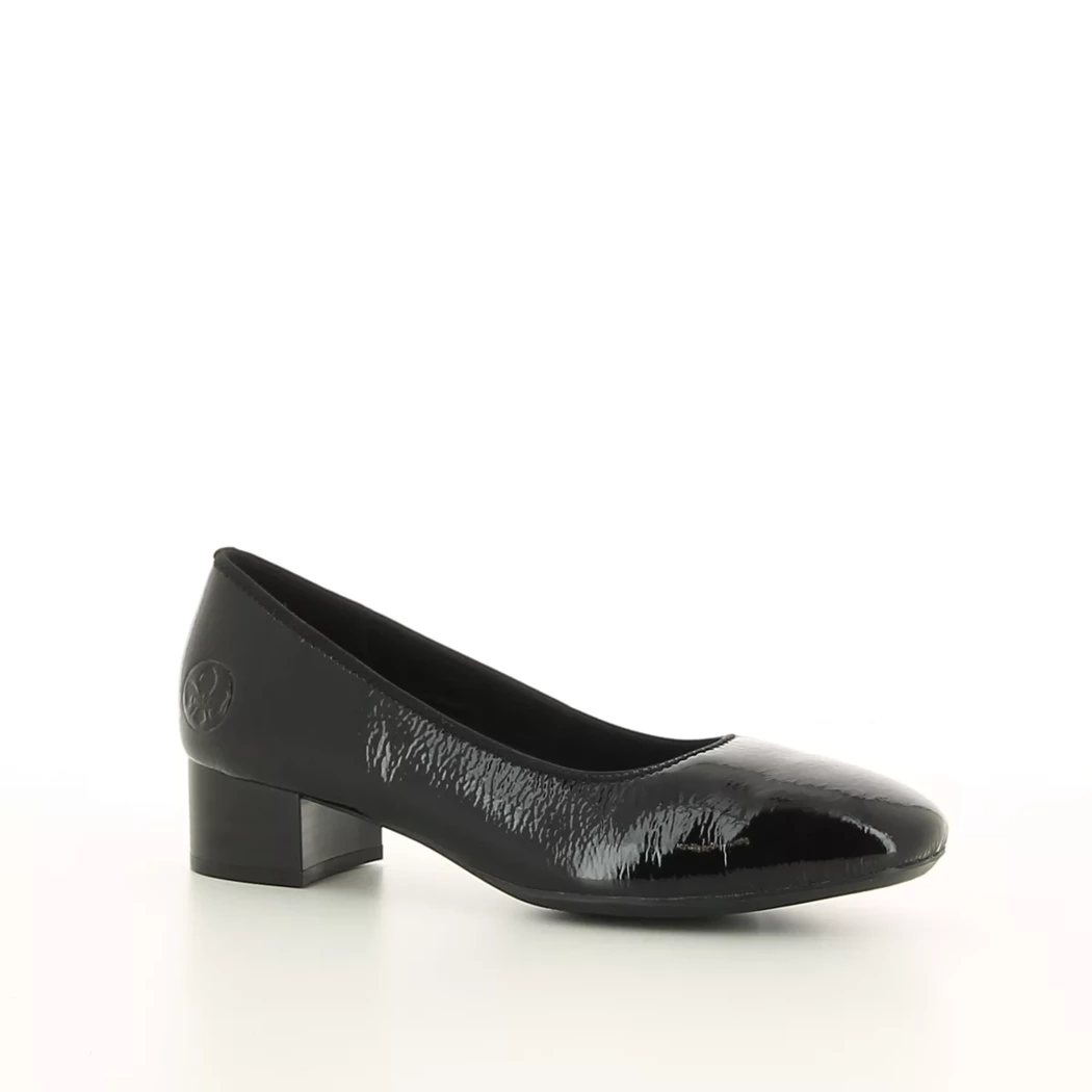 Image (1) de la chaussures Rieker - Escarpins Noir en Cuir vernis