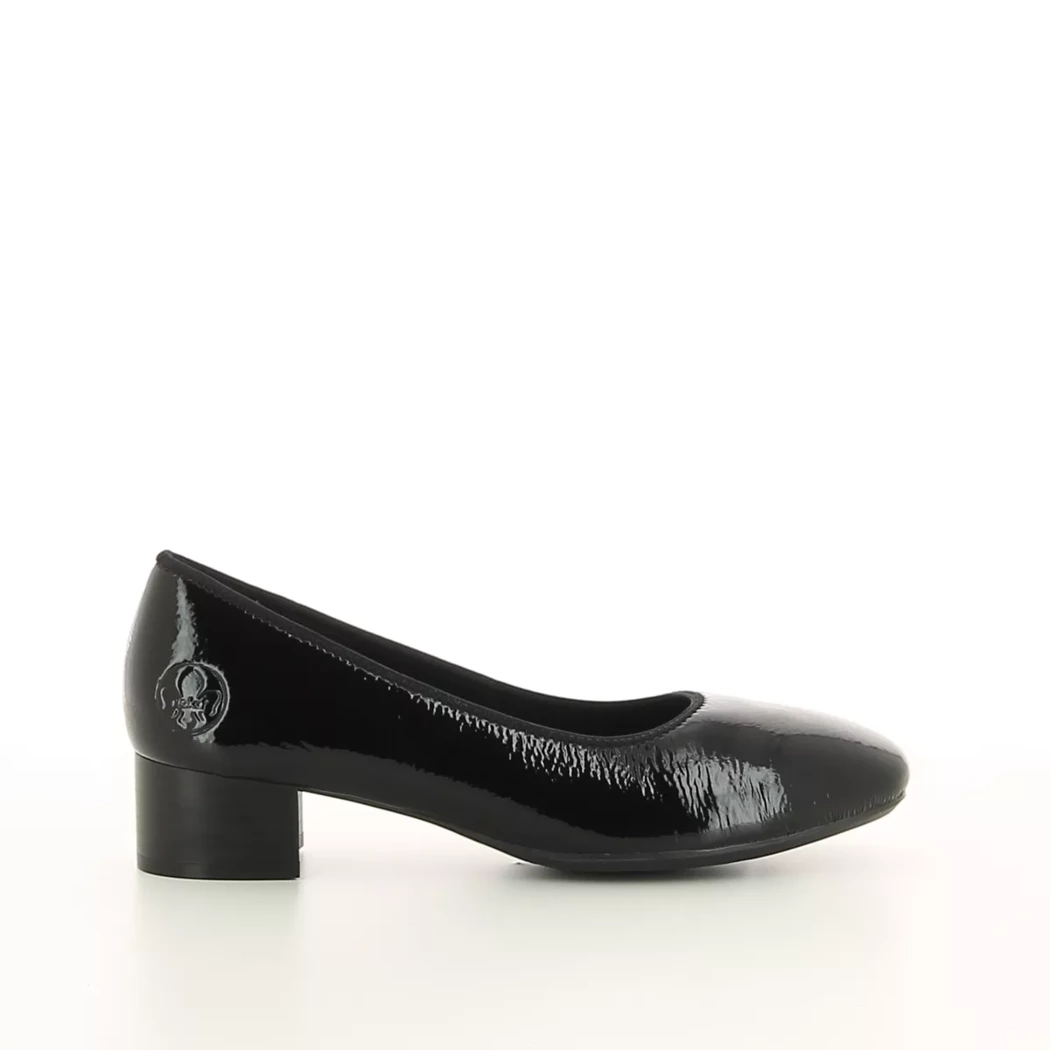 Image (2) de la chaussures Rieker - Escarpins Noir en Cuir vernis