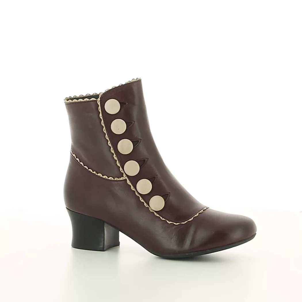 Image (1) de la chaussures Miz Mooz - Boots Bordeaux en Cuir