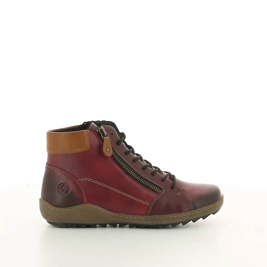 Image (2) de la chaussures Remonte - Bottines Bordeaux en Cuir