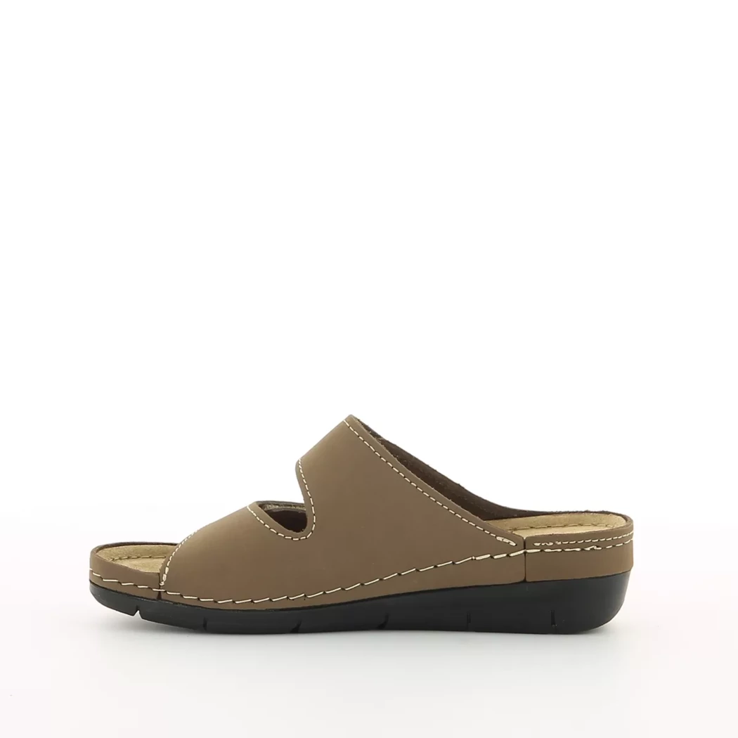 Image (4) de la chaussures Tamaris - Mules et Sabots Taupe en Cuir