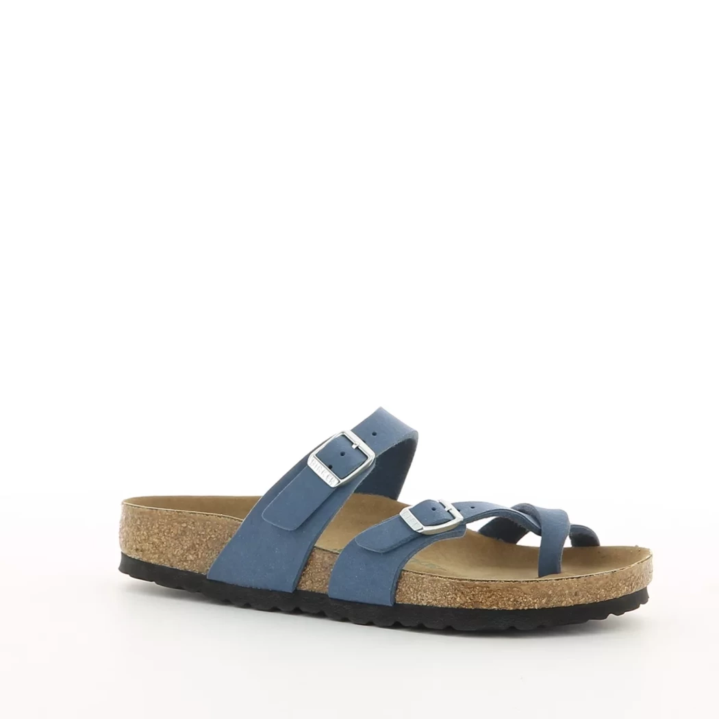 Image (1) de la chaussures Birkenstock - Mules et Sabots Bleu en Cuir synthétique