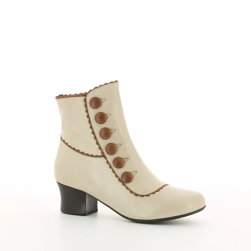 Image (1) de la chaussures Miz Mooz - Boots Beige en Cuir