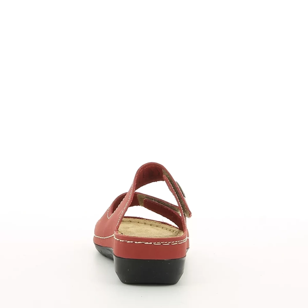 Image (3) de la chaussures Tamaris - Mules et Sabots Rouge en Cuir nubuck