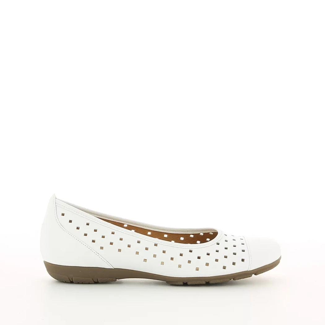 Image (2) de la chaussures Gabor. - Ballerines Blanc en Cuir