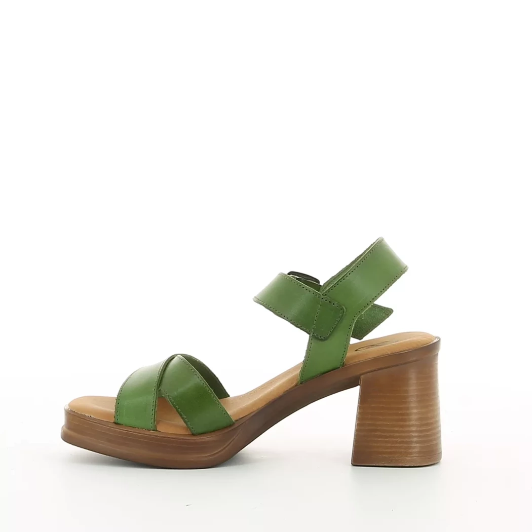 Image (4) de la chaussures Hee - Sandales et Nu-Pieds Vert en Cuir