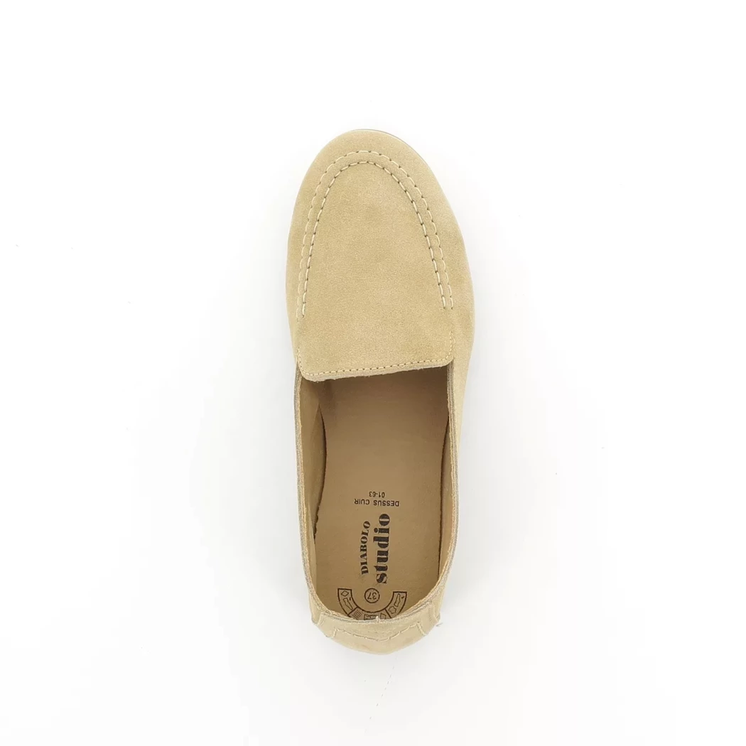 Image (6) de la chaussures Diabolo Studio - Mocassins Taupe en Cuir nubuck