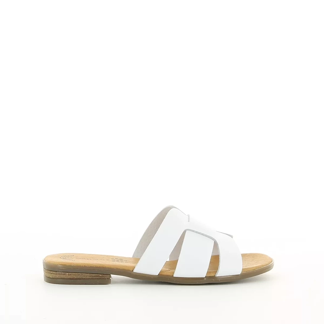 Image (2) de la chaussures Simplement B - Mules et Sabots Blanc en Cuir