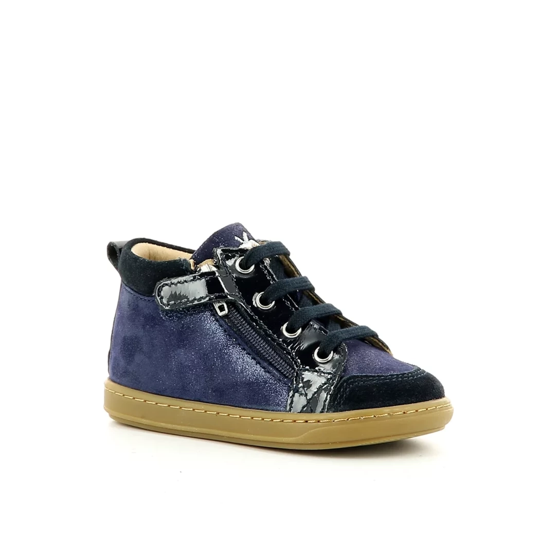 Image (1) de la chaussures Shoo pom - Bottines Bleu en Cuir nubuck