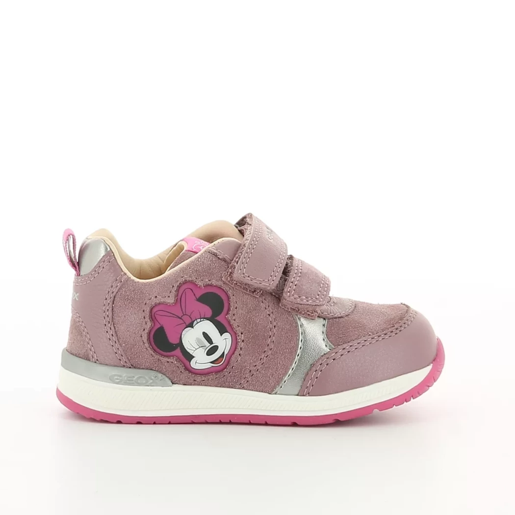 Image (2) de la chaussures Geox - Baskets Rose en Cuir nubuck