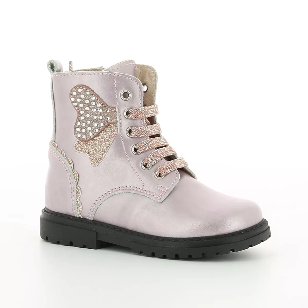 Image (1) de la chaussures Gazzoli - Bottines Rose en Cuir