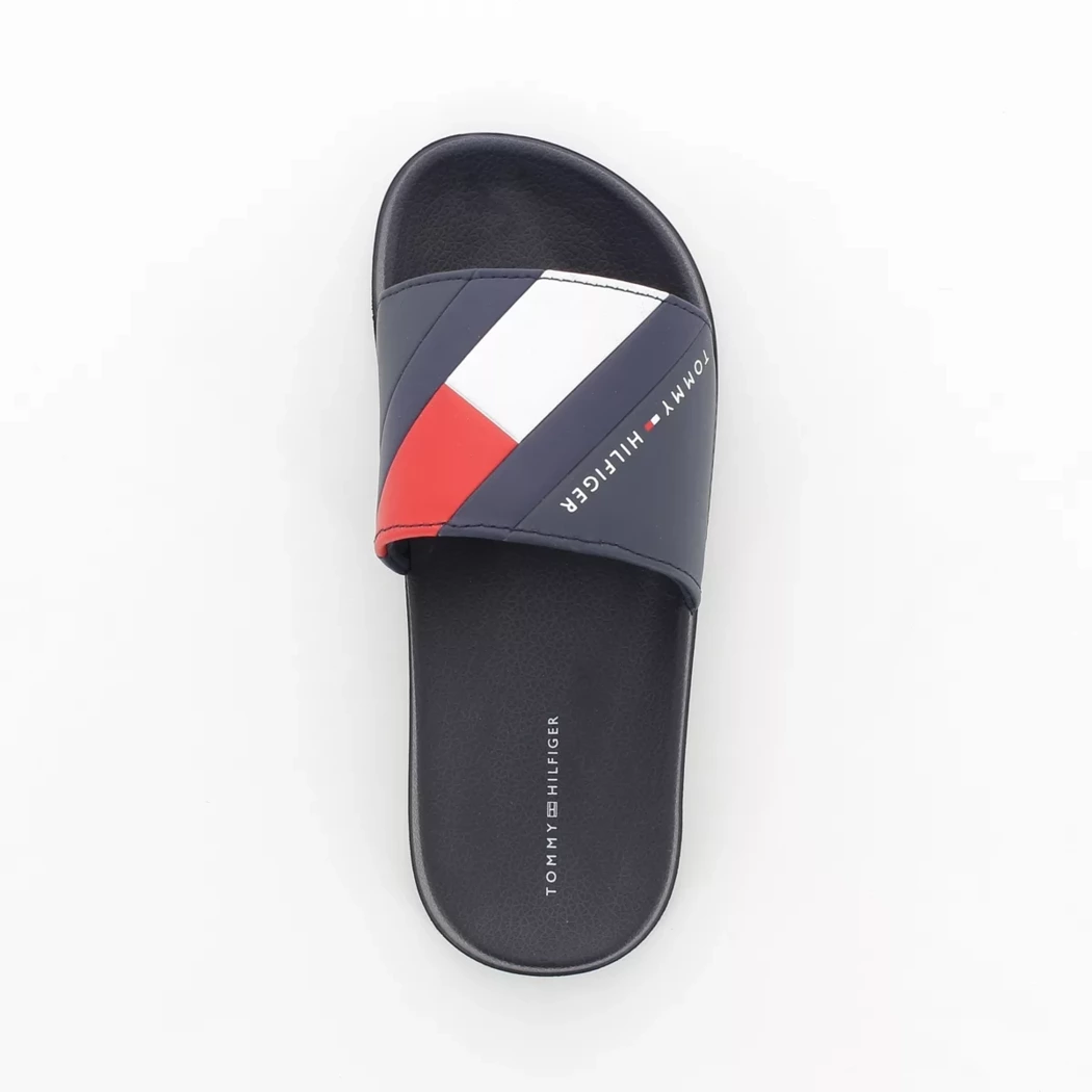 Image (6) de la chaussures Tommy Hilfiger - Tongs et Plage Bleu en Cuir synthétique