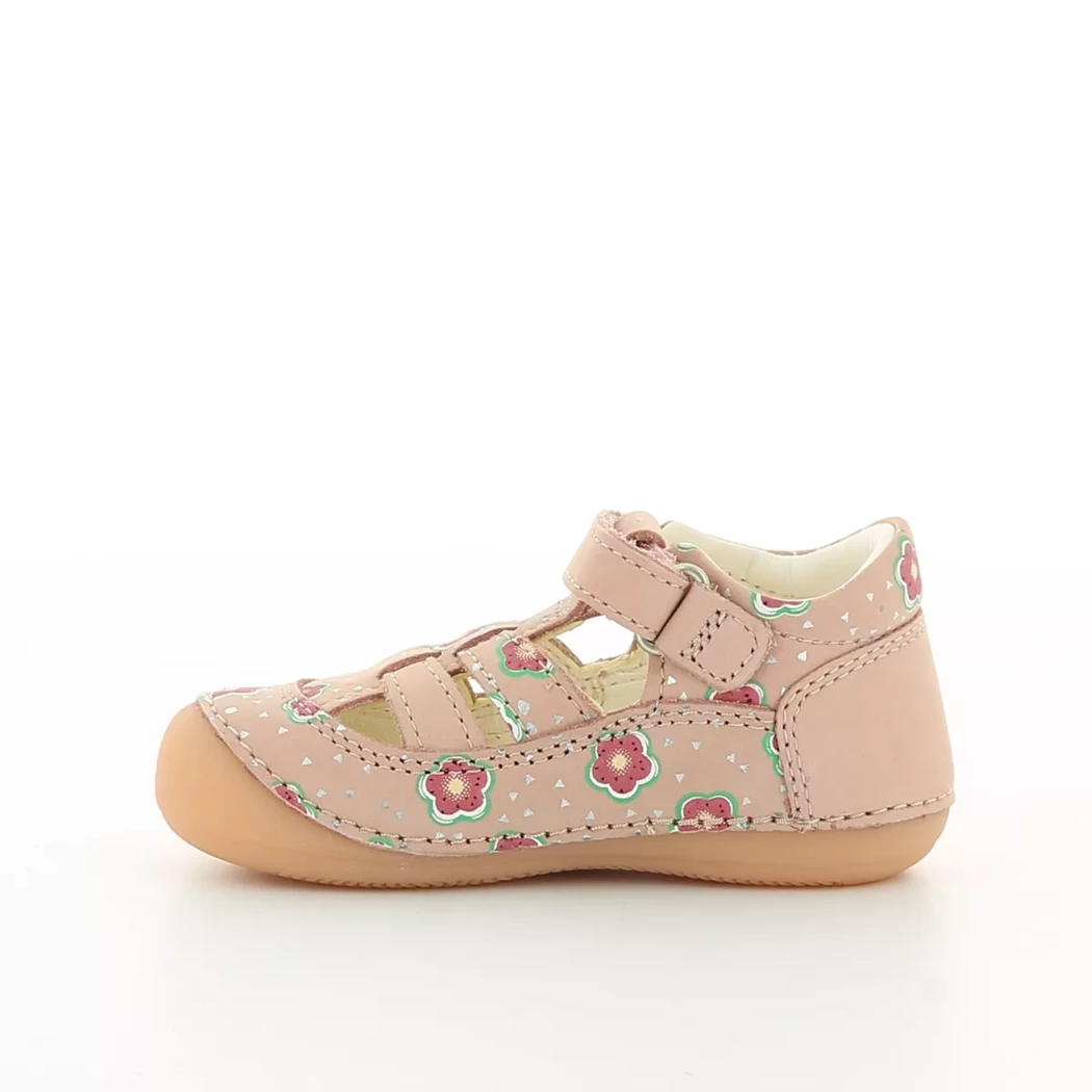 Image (4) de la chaussures Kickers - Bottines ouvertes Rose en Cuir