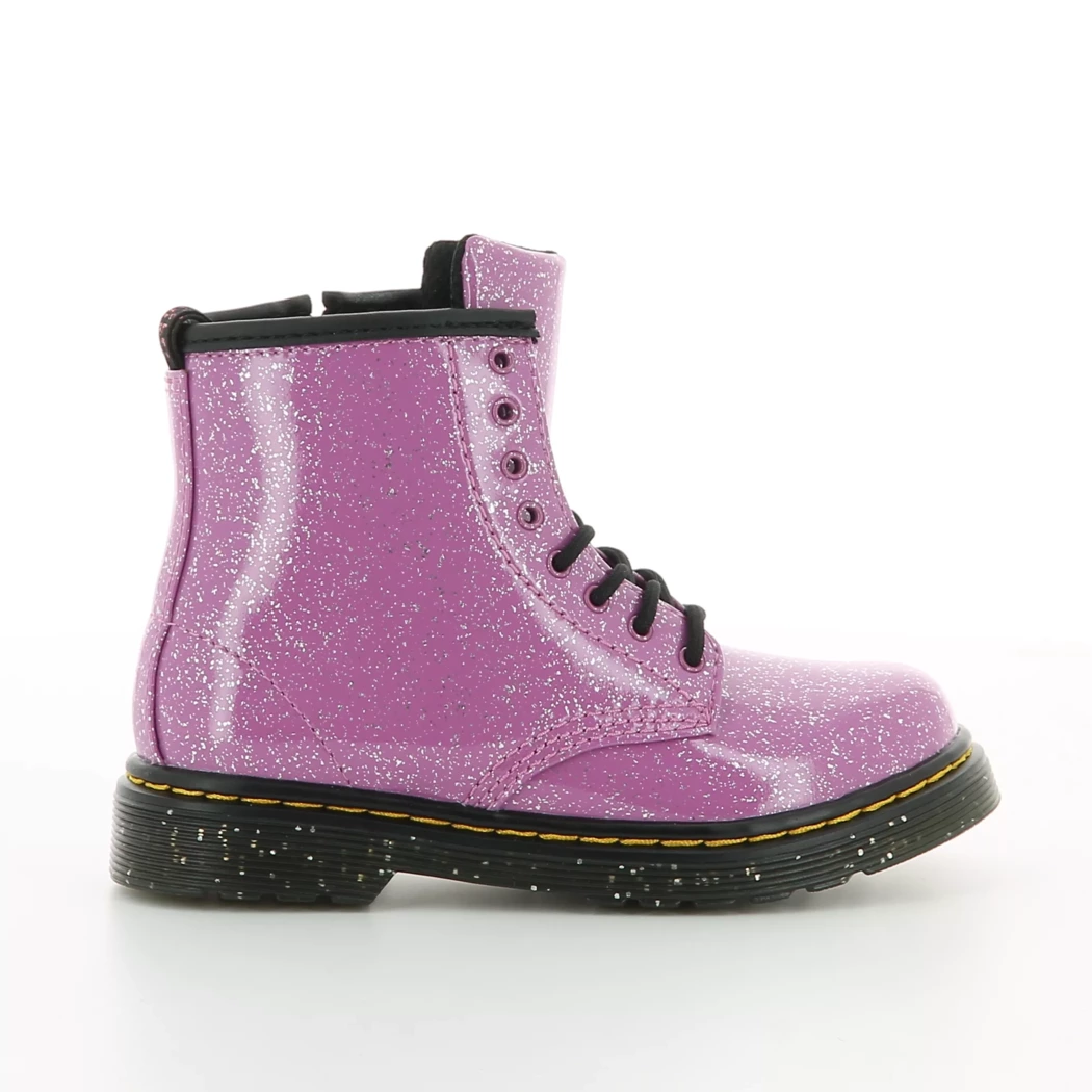 Image (2) de la chaussures Dr. Martens - Bottines Rose en Cuir vernis