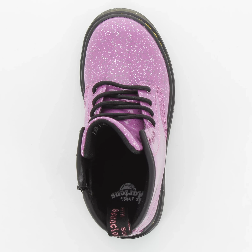 Image (6) de la chaussures Dr. Martens - Bottines Rose en Cuir vernis