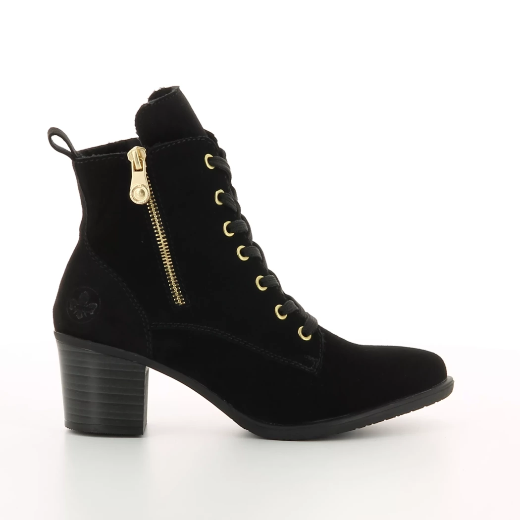 Image (2) de la chaussures Rieker - Bottines Noir en Cuir nubuck