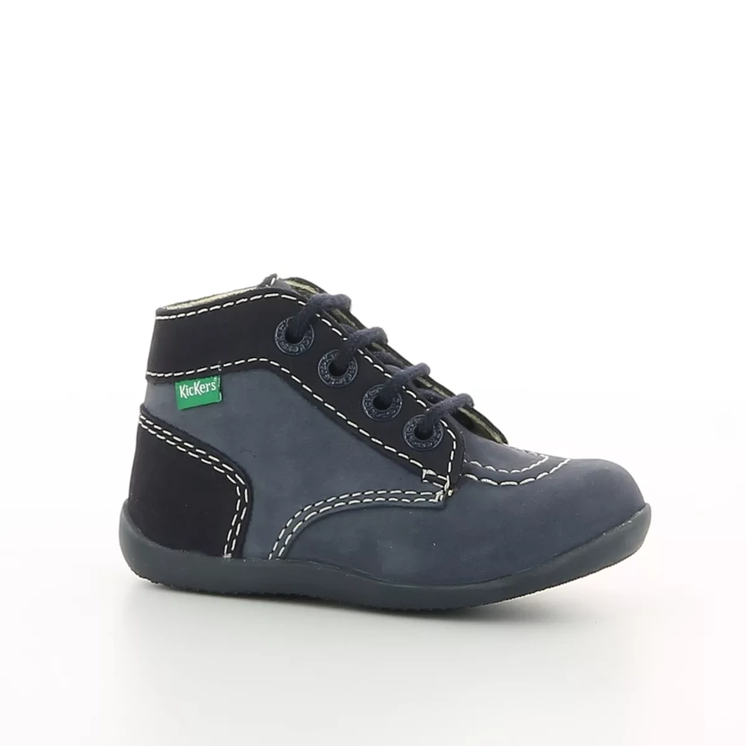 Image (1) de la chaussures Kickers - Bottines Bleu en Cuir nubuck