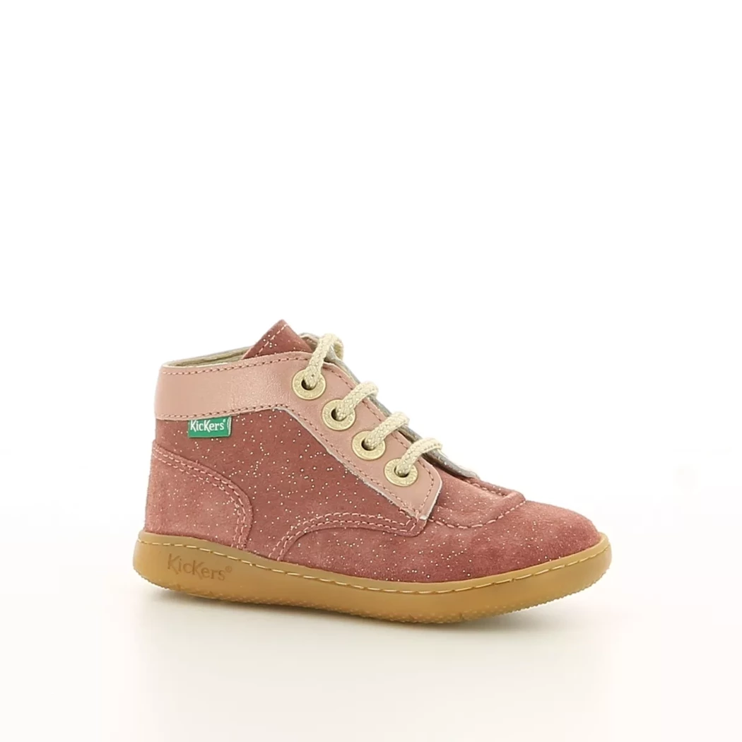 Image (1) de la chaussures Kickers - Bottines Rose en Cuir nubuck