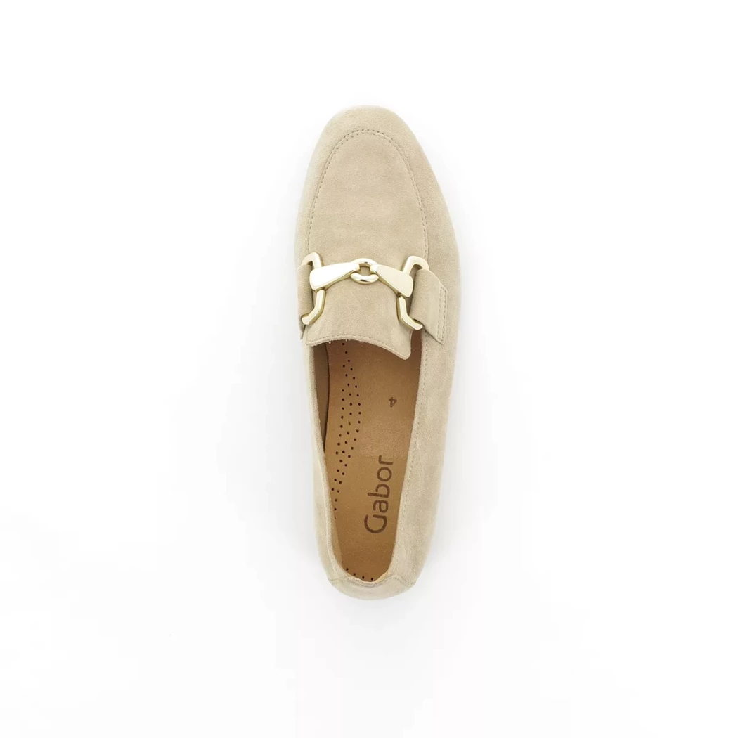 Image (6) de la chaussures Gabor - Mocassins Beige en Cuir nubuck