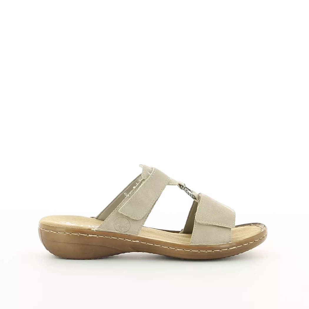 Image (2) de la chaussures Rieker - Mules et Sabots Taupe en Cuir