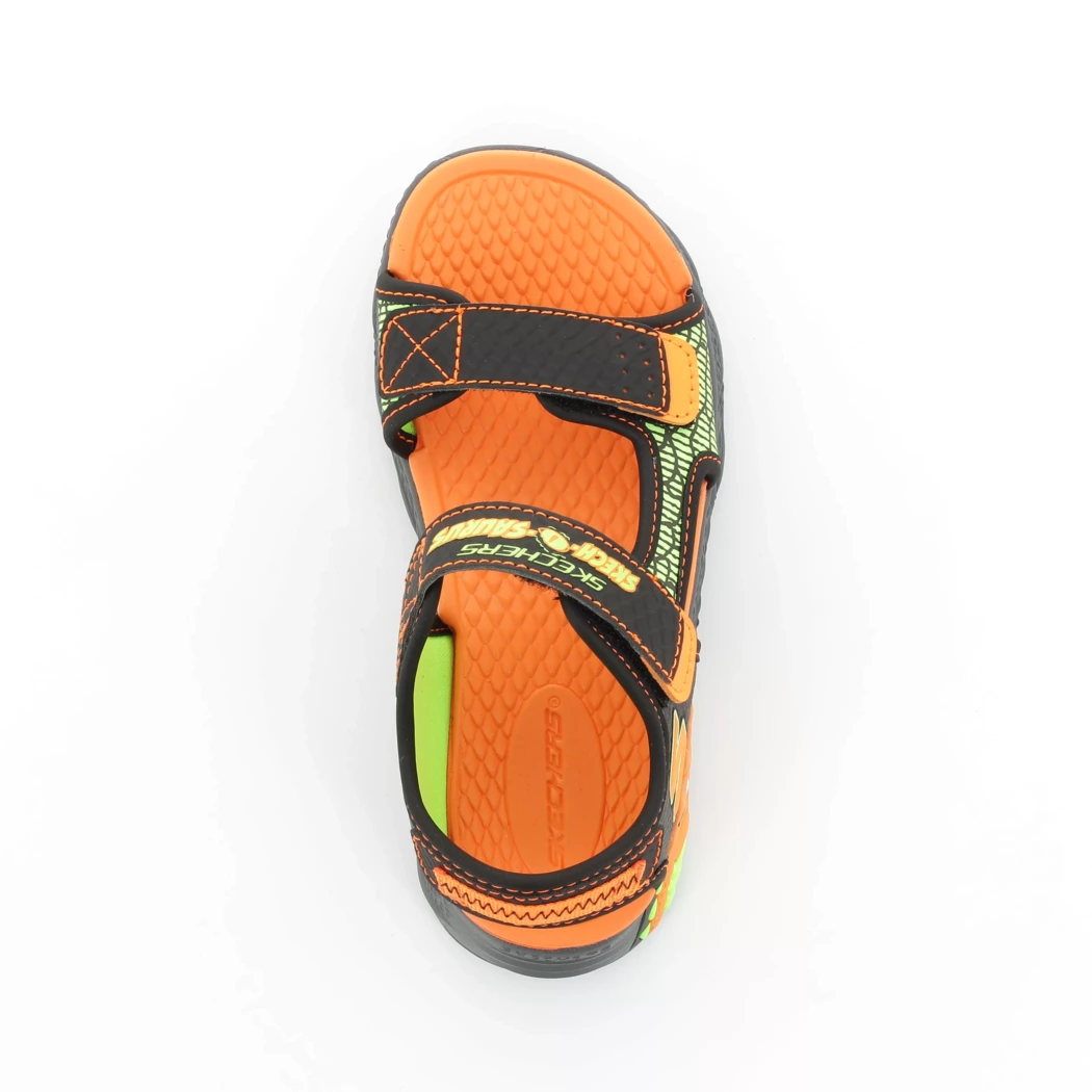 Image (6) de la chaussures Skechers - Sandales et Nu-Pieds Noir en Cuir synthétique