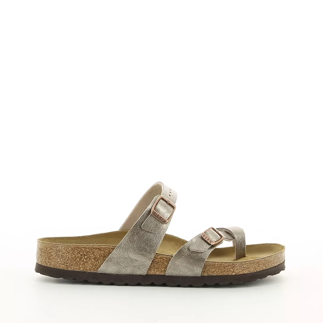 Image (2) de la chaussures Birkenstock - Mules et Sabots Taupe en Cuir synthétique