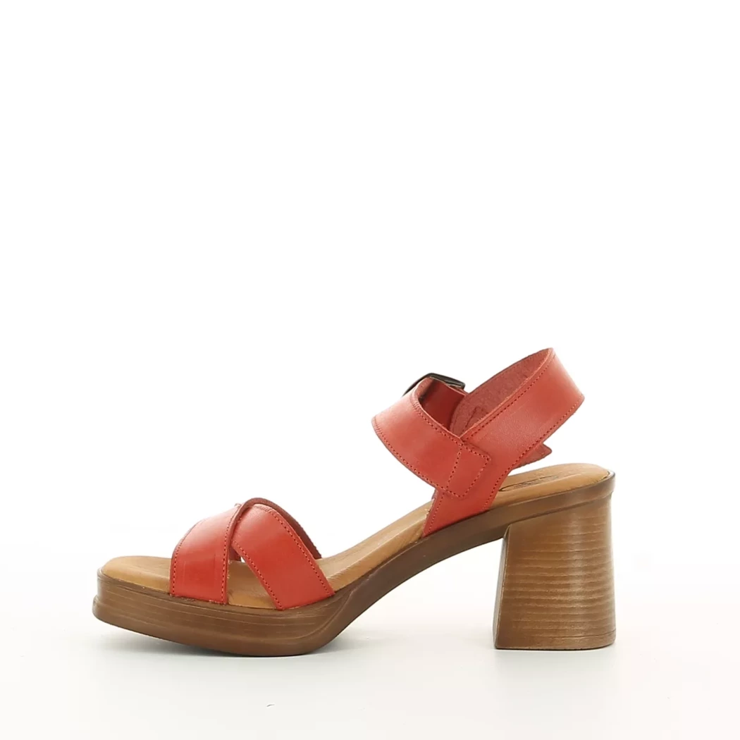 Image (4) de la chaussures Hee - Sandales et Nu-Pieds Rouge en Cuir