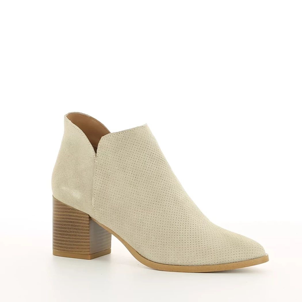 Image (1) de la chaussures Fleur de Safran - Boots Beige en Cuir nubuck