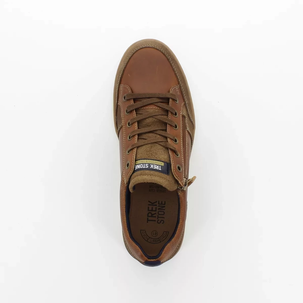 Image (6) de la chaussures Trek Stone - Baskets Cuir naturel / Cognac en Cuir