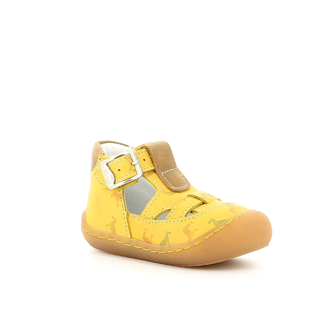 Image (1) de la chaussures Bellamy - Bottines ouvertes Jaune en Cuir