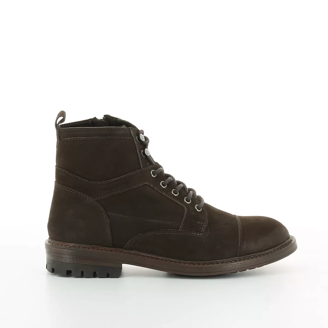 Image (2) de la chaussures Poelman - Bottines Marron en Cuir nubuck