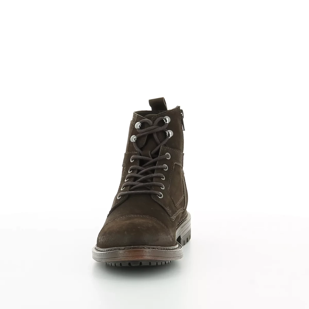 Image (5) de la chaussures Poelman - Bottines Marron en Cuir nubuck