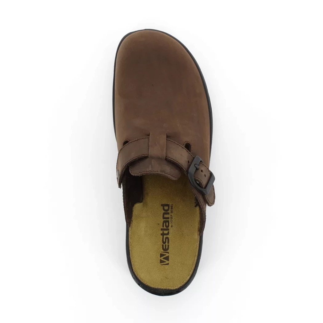 Image (6) de la chaussures Westland - Mules et Sabots Marron en Cuir nubuck