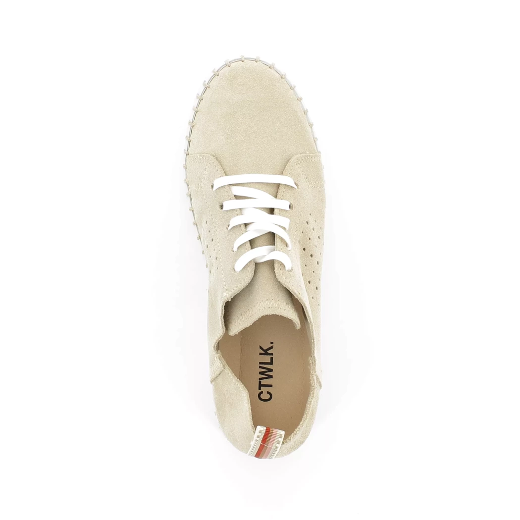 Image (6) de la chaussures Ctwlk - Chaussures à lacets Beige en Cuir nubuck