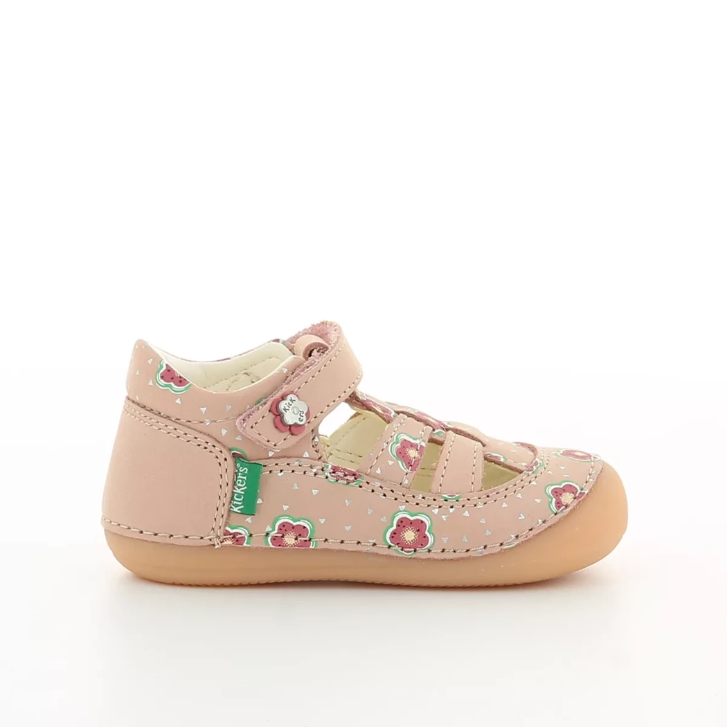 Image (2) de la chaussures Kickers - Bottines ouvertes Rose en Cuir