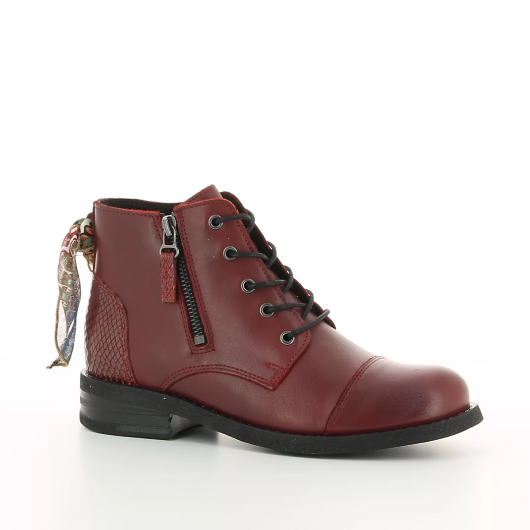 Image (1) de la chaussures Goodstep - Bottines Bordeaux en Cuir