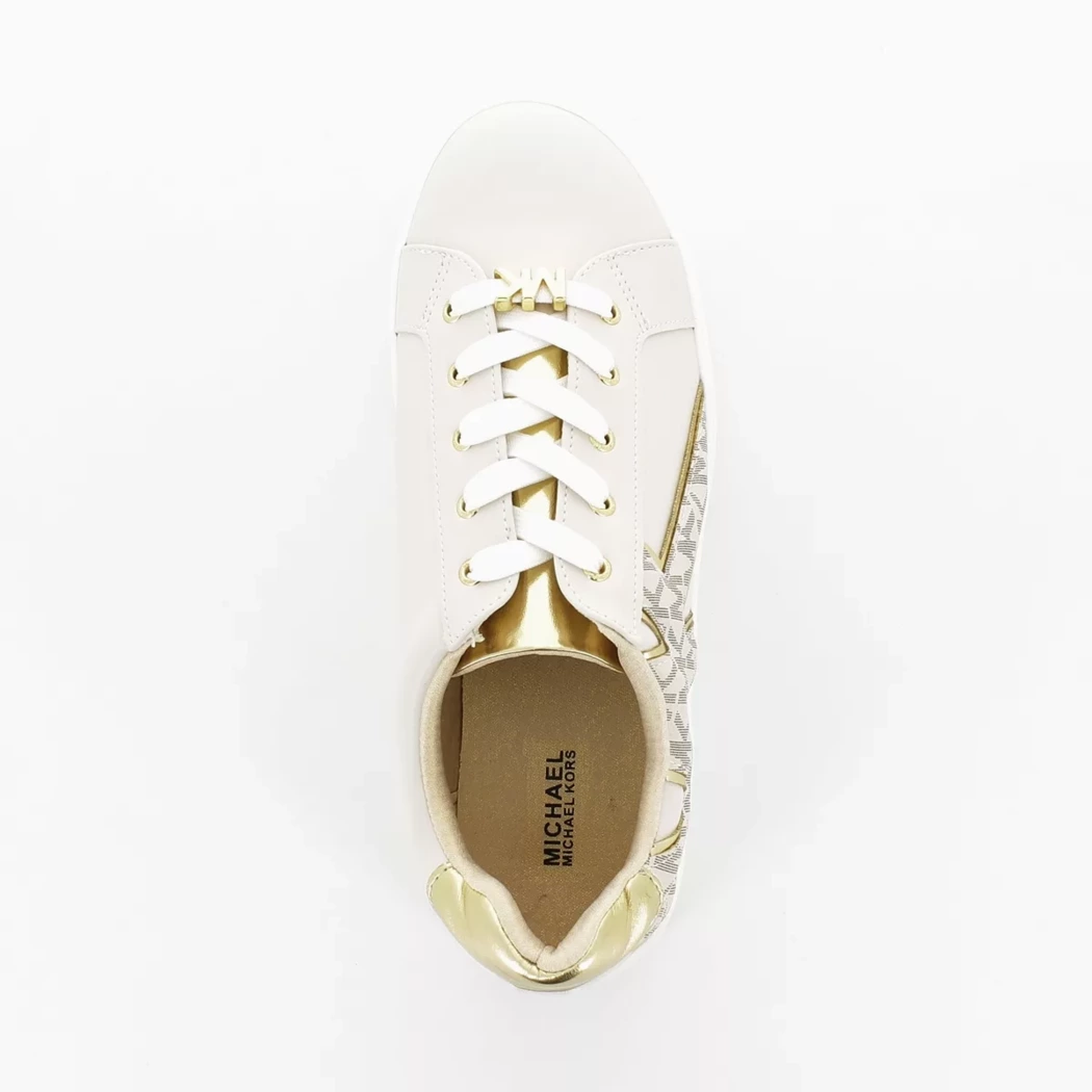 Image (6) de la chaussures Michael Kors Kids - Baskets Beige en Cuir synthétique